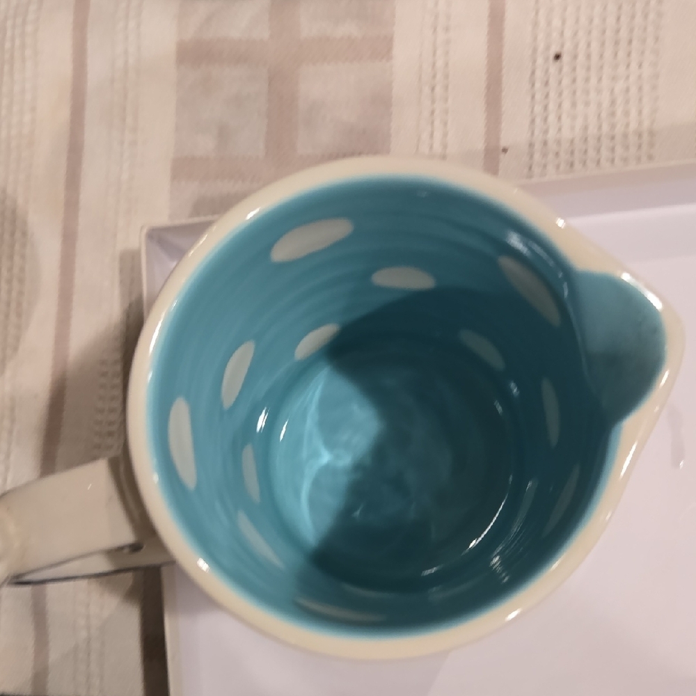 Meant To Be Ceramic Mug with Blue Interior and Cream Exterior by - Picture 5 of 5